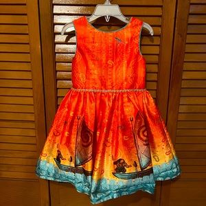 Pippa & Julie Disney Moana Dress, 4T, Like New!